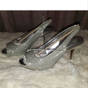 Brand New Worthington Silver Strappy Heels Women's 8.5M